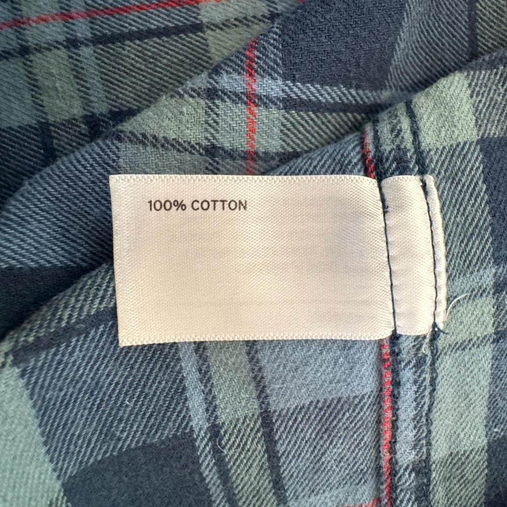 DULUTH Men's Free Swingin' Flannel Slim
Fit Shirt Item 64507 Sz L Blue Plaid - Picture 6 of 13
